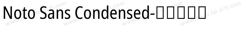 Noto Sans Condensed字体转换